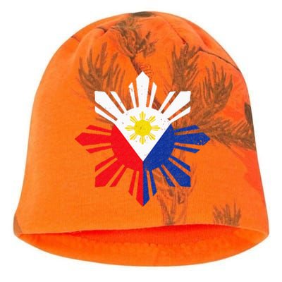 Proud Pinoy Filipino Pride Philippines Flag Kati - Camo Knit Beanie