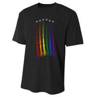 Plane Pride Flag Rainbow LGBT LGBTQ Pride Month Pride Ally Performance Sprint T-Shirt