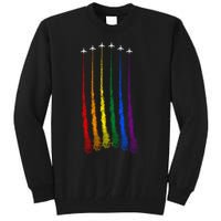 Plane Pride Flag Rainbow LGBT LGBTQ Pride Month Pride Ally Tall Sweatshirt