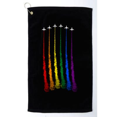 Plane Pride Flag Rainbow LGBT LGBTQ Pride Month Pride Ally Golf Towel
