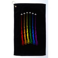 Plane Pride Flag Rainbow LGBT LGBTQ Pride Month Pride Ally Golf Towel