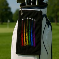 Plane Pride Flag Rainbow LGBT LGBTQ Pride Month Pride Ally Golf Towel