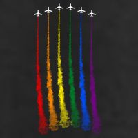 Plane Pride Flag Rainbow LGBT LGBTQ Pride Month Pride Ally Golf Towel