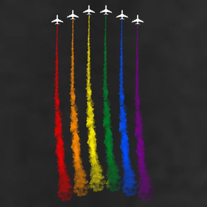 Plane Pride Flag Rainbow LGBT LGBTQ Pride Month Pride Ally Golf Towel