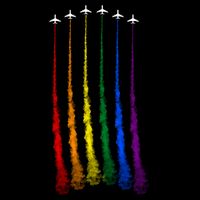 Plane Pride Flag Rainbow LGBT LGBTQ Pride Month Pride Ally Women's Crop Top Tee