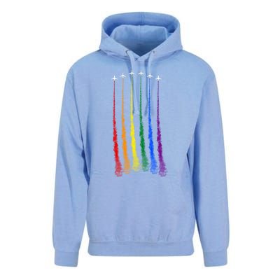 Plane Pride Flag Rainbow LGBT LGBTQ Pride Month Pride Ally Unisex Surf Hoodie