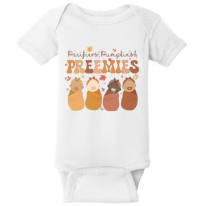 Pacifiers Pumpkins & Freemies Fall Nicu Nurse Halloween Baby Bodysuit