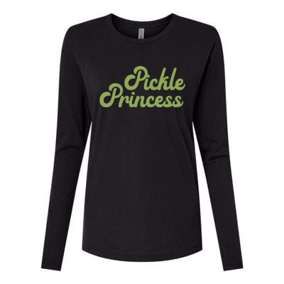 Pickle Princess Funny Cute Lover Womens Cotton Relaxed Long Sleeve T-Shirt