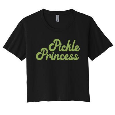 Pickle Princess Funny Cute Lover Women's Crop Top Tee