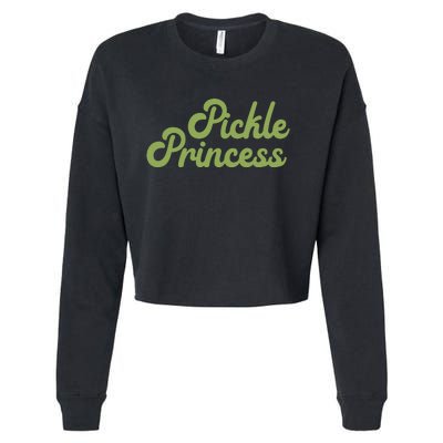 Pickle Princess Funny Cute Lover Cropped Pullover Crew