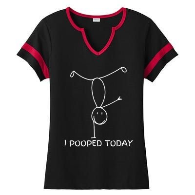 Proud Pooper Funny Poop Fart I Pooped Today Ladies Halftime Notch Neck Tee