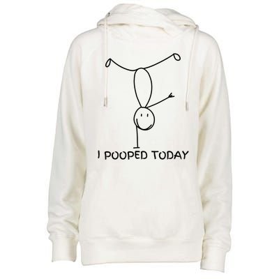 Proud Pooper Funny Poop Fart I Pooped Today Womens Funnel Neck Pullover Hood