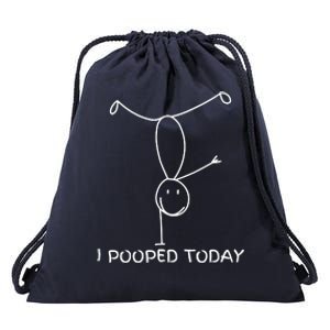 Proud Pooper Funny Poop Fart I Pooped Today Drawstring Bag