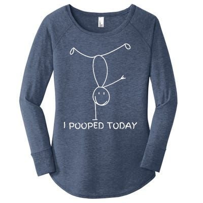 Proud Pooper Funny Poop Fart I Pooped Today Women's Perfect Tri Tunic Long Sleeve Shirt