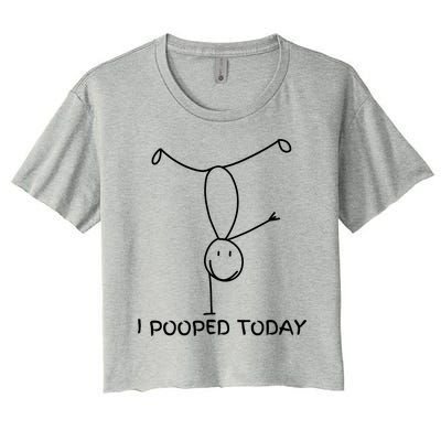 Proud Pooper Funny Poop Fart I Pooped Today Women's Crop Top Tee