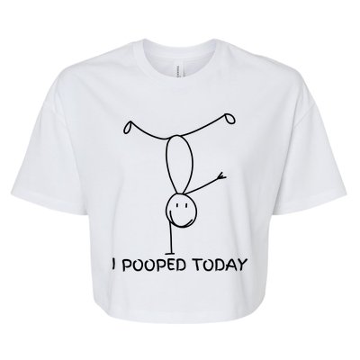 Proud Pooper Funny Poop Fart I Pooped Today Bella+Canvas Jersey Crop Tee