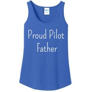 Proud Pilot Father Great Gift Ladies Essential Tank