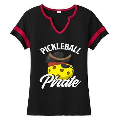 Pickleball Pirate Funny Athletic Sports Enthusiast Ladies Halftime Notch Neck Tee