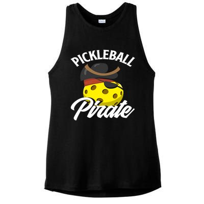 Pickleball Pirate Funny Athletic Sports Enthusiast Ladies PosiCharge Tri-Blend Wicking Tank