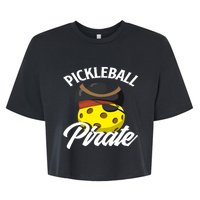 Pickleball Pirate Funny Athletic Sports Enthusiast Bella+Canvas Jersey Crop Tee