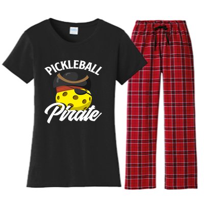 Pickleball Pirate Funny Athletic Sports Enthusiast Women's Flannel Pajama Set