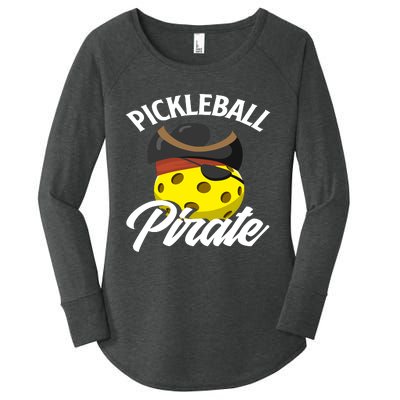 Pickleball Pirate Funny Athletic Sports Enthusiast Women's Perfect Tri Tunic Long Sleeve Shirt