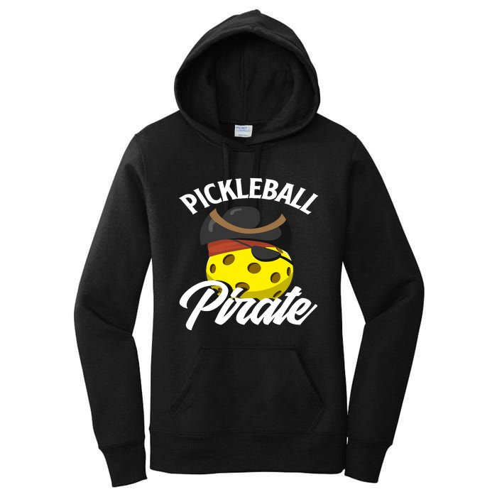 Pickleball Pirate Funny Athletic Sports Enthusiast Women's Pullover Hoodie