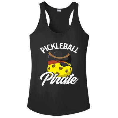 Pickleball Pirate Funny Athletic Sports Enthusiast Ladies PosiCharge Competitor Racerback Tank