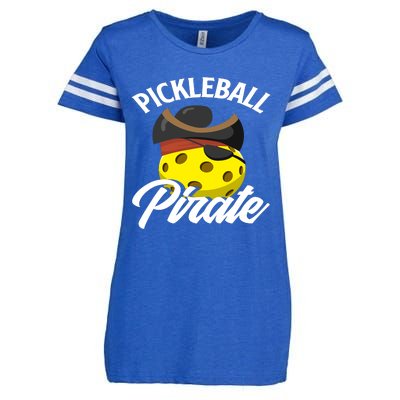 Pickleball Pirate Funny Athletic Sports Enthusiast Enza Ladies Jersey Football T-Shirt