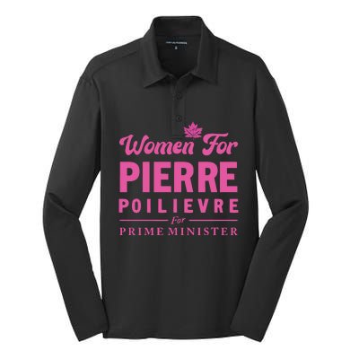 Pierre Poilievre For Prime Minister Silk Touch Performance Long Sleeve Polo