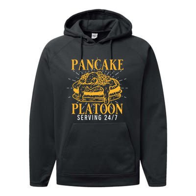 Pancake Platoon Football Lineman Performance Fleece Hoodie