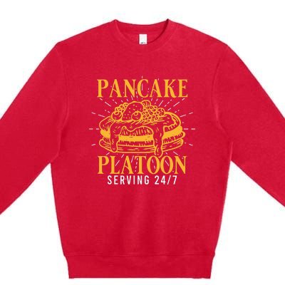 Pancake Platoon Football Lineman Premium Crewneck Sweatshirt