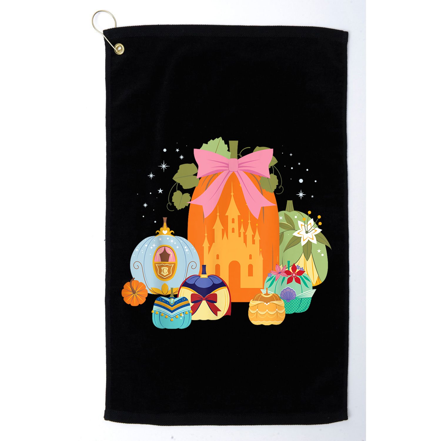 Princess Pumpkins Fall Princesses And Pumpkin Castle Golf Towel