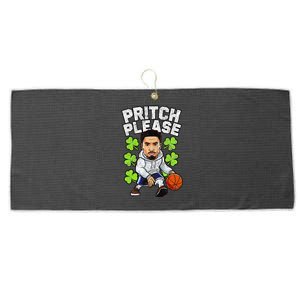 Pritch Please Funny St. PatrickS Day Basketball Player Large Microfiber Waffle Golf Towel