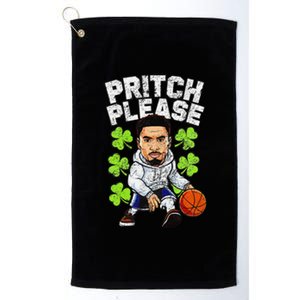 Pritch Please Funny St. PatrickS Day Basketball Player Platinum Collection Golf Towel