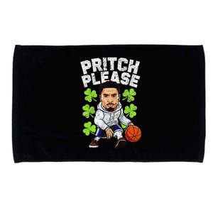 Pritch Please Funny St. PatrickS Day Basketball Player Microfiber Hand Towel