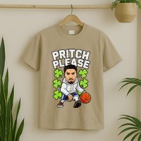 Pritch Please Funny St. PatrickS Day Basketball Player T-Shirt
