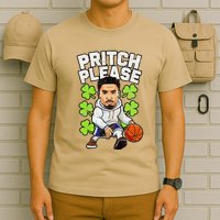 Pritch Please Funny St. PatrickS Day Basketball Player T-Shirt
