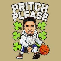 Pritch Please Funny St. PatrickS Day Basketball Player T-Shirt