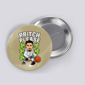 Pritch Please Funny St. PatrickS Day Basketball Player Button