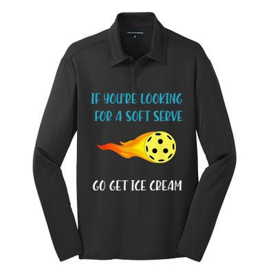 Pickelball Pun Funny Gift For Pickleball Lovers Silk Touch Performance Long Sleeve Polo