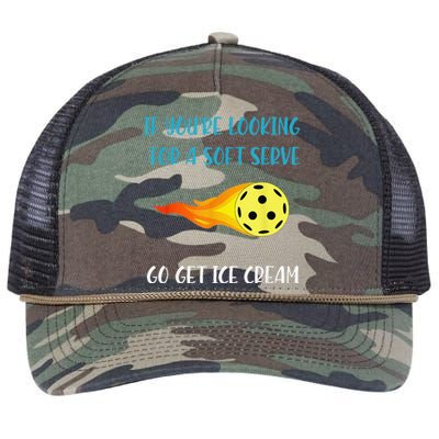 Pickelball Pun Funny Gift For Pickleball Lovers Retro Rope Trucker Hat Cap