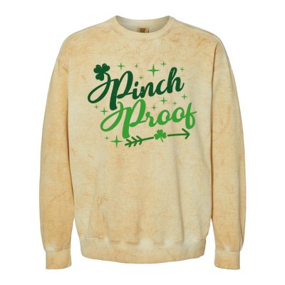 Pinch Proof Funny St Patrick's Day Holiday Colorblast Crewneck Sweatshirt