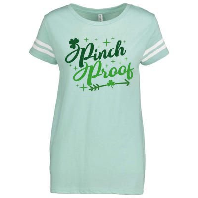 Pinch Proof Funny St Patrick's Day Holiday Enza Ladies Jersey Football T-Shirt