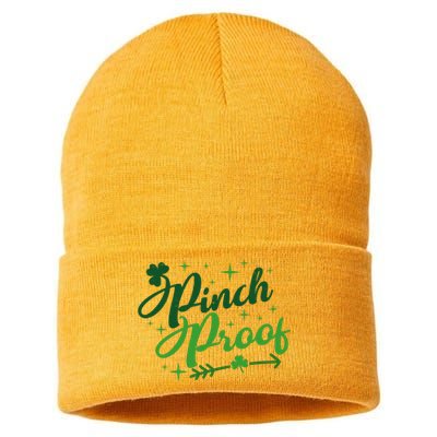 Pinch Proof Funny St Patrick's Day Holiday Sustainable Knit Beanie