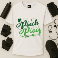 Pinch Proof Funny St Patrick's Day Holiday Cooling Performance Crew T-Shirt