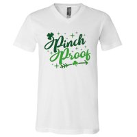 Pinch Proof Funny St Patrick's Day Holiday V-Neck T-Shirt