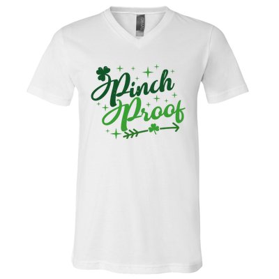 Pinch Proof Funny St Patrick's Day Holiday V-Neck T-Shirt