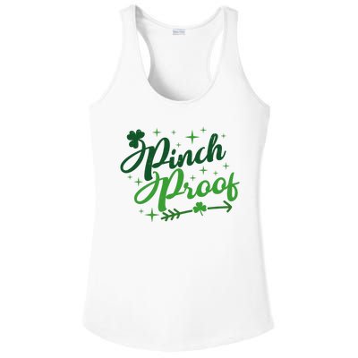 Pinch Proof Funny St Patrick's Day Holiday Ladies PosiCharge Competitor Racerback Tank