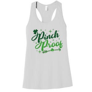 Pinch Proof Funny St Patrick's Day Holiday Women's Racerback Tank